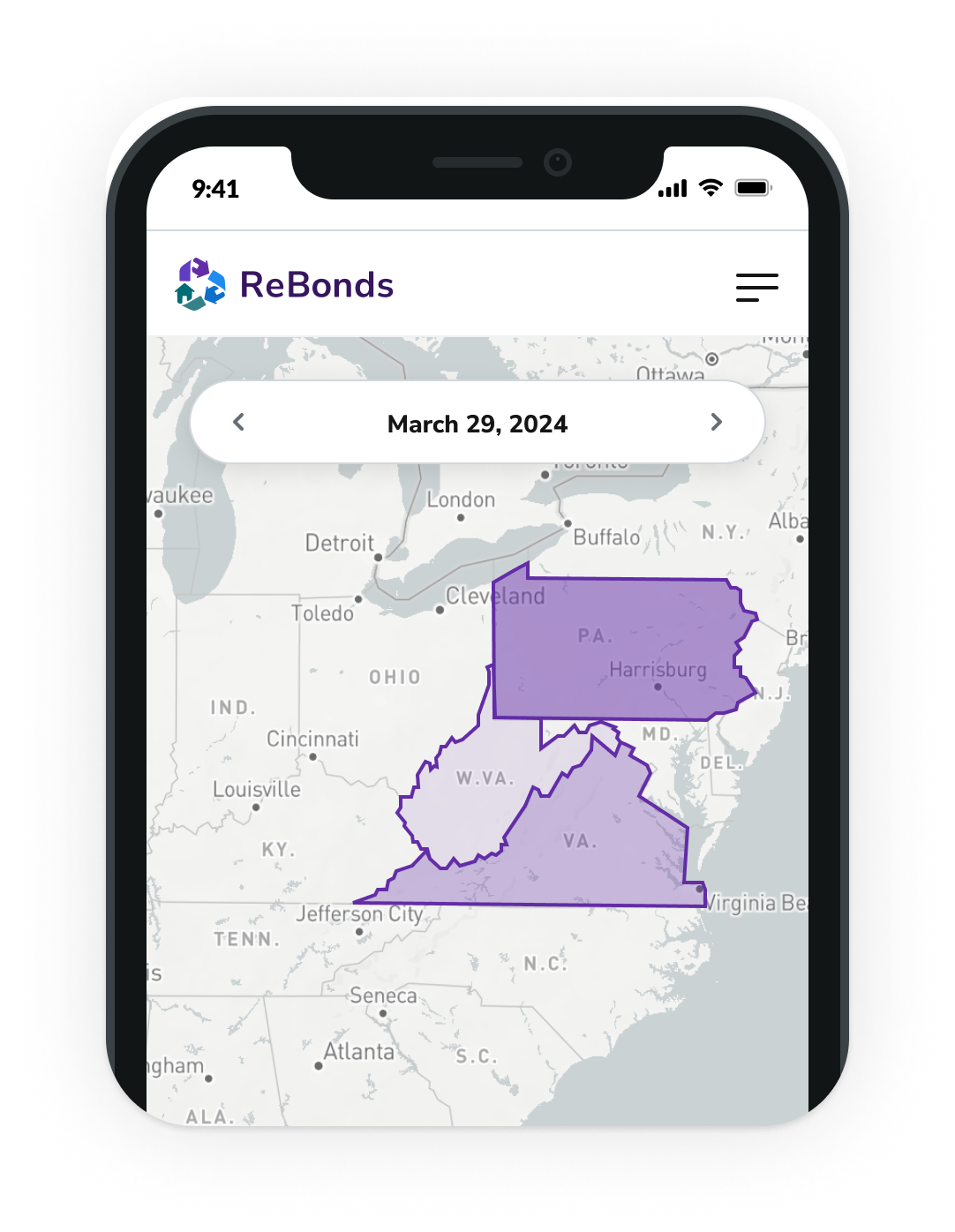 ReBonds Map View